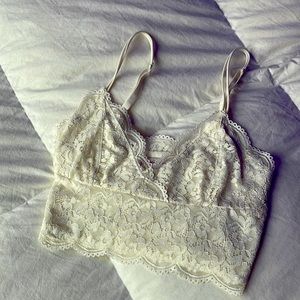 “So” (Kohls) White Lace Tank Crop Top